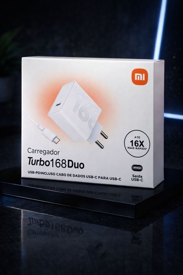 Carregador Turbo 168 Duo USB-C (Xiaomi)